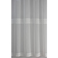 Perdea Tip Plasă  - ecru, Basics, textil (290cm)