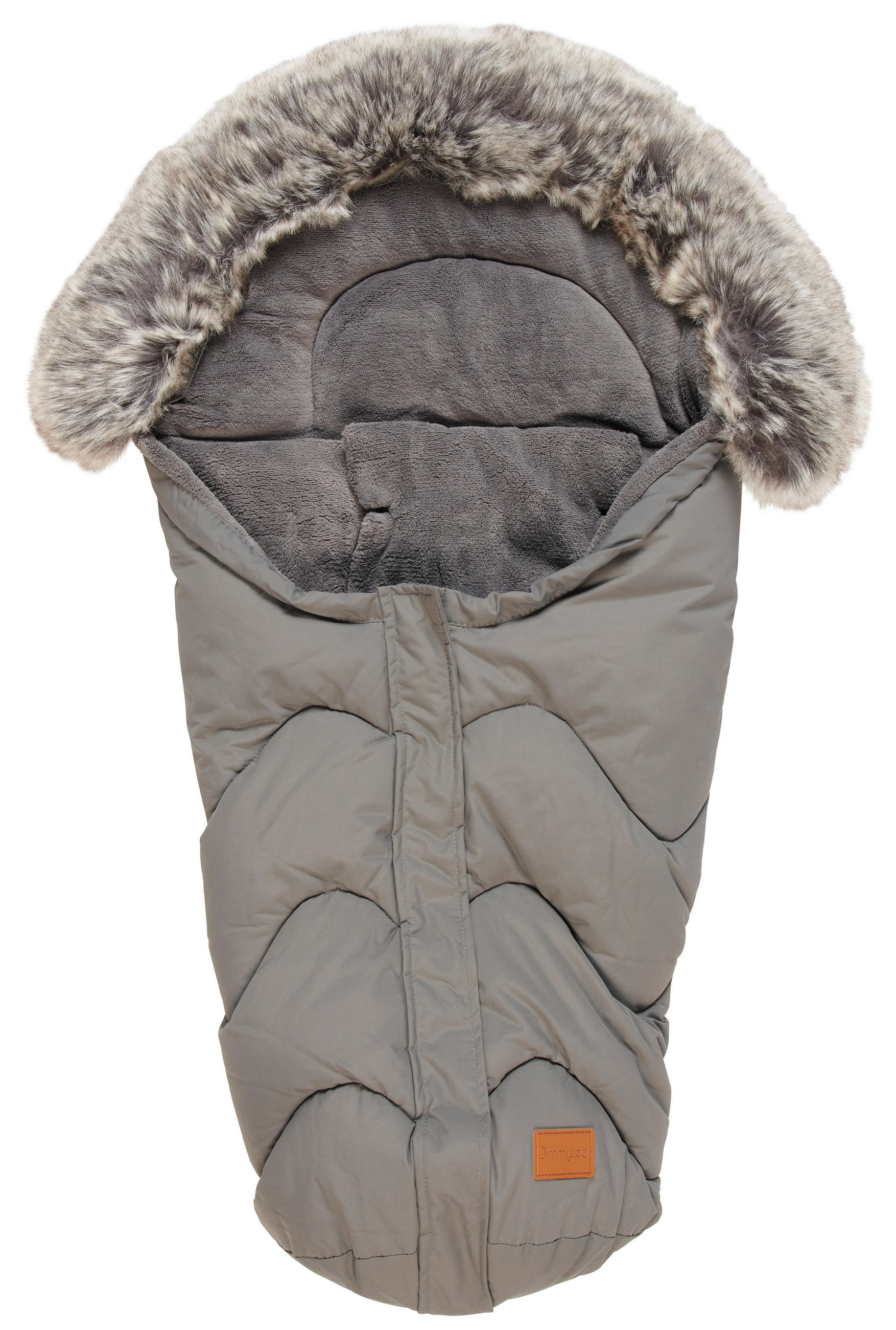 BABYSCHALEN-FUßSACK Trendy S  - Grau, Basics, Kunststoff (35/80cm) - Jimmylee