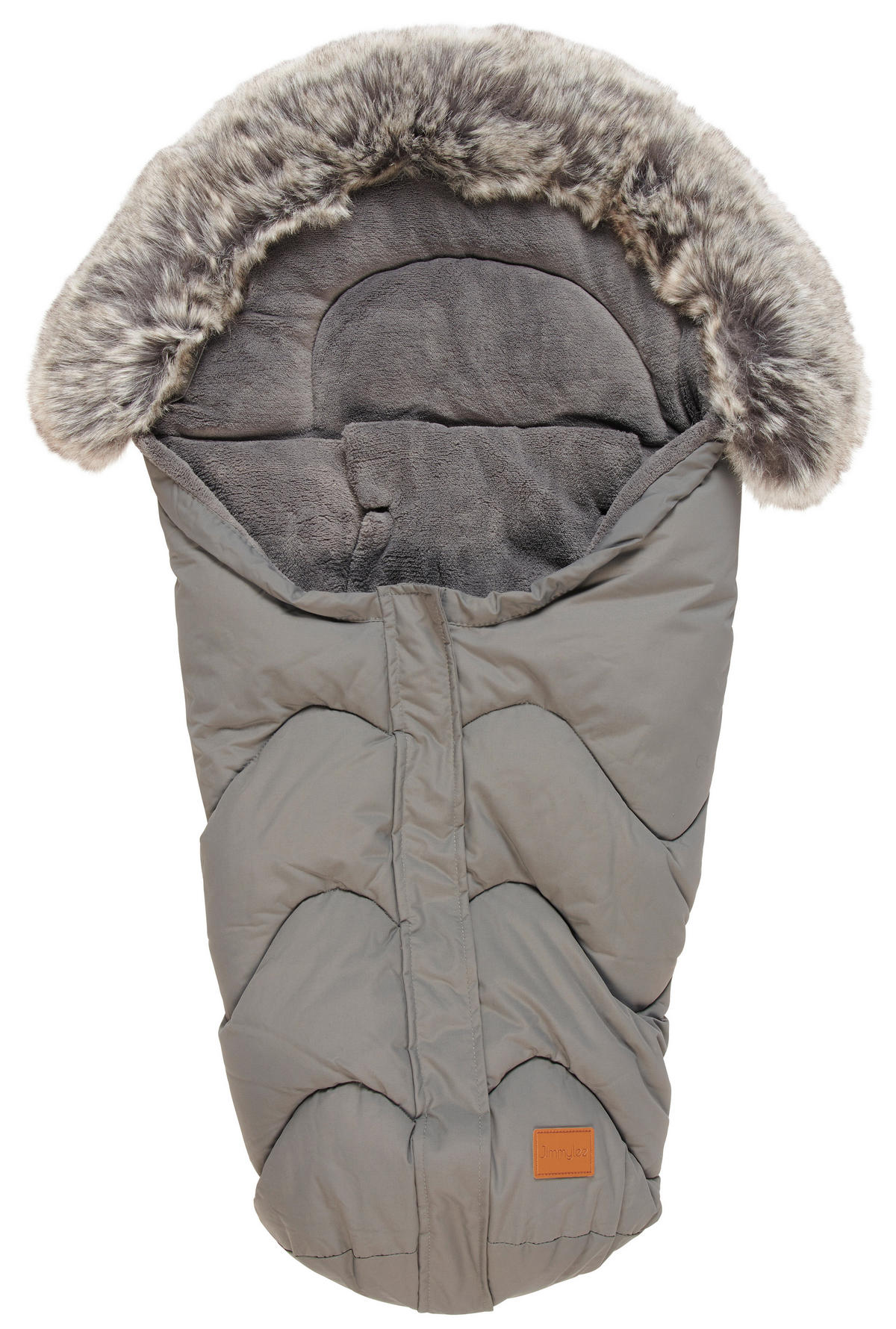 BABYSCHALEN-FUßSACK Trendy S  - Grau, Basics, Kunststoff (35/80cm) - Jimmylee