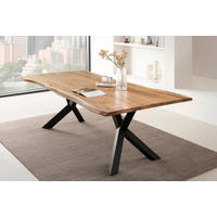 STOL ZA BLAGOVAONICU  prirodne boje, crna  drvo  - prirodne boje/crna, Moderno, drvo/metal (240/110/76,5cm) - P & B