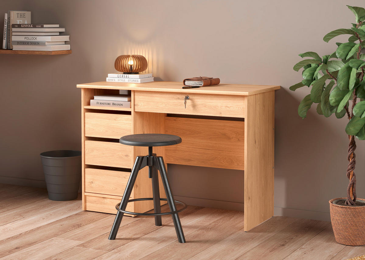 SCHREIBTISCH 109,3/48,5/75,6 cm  in Eichefarben  - Eichefarben, MODERN, Holzwerkstoff (109,3/48,5/75,6cm) - MID.YOU