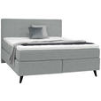 BOXSPRINGBETT 180/200 cm  in Grau  - Schwarz/Grau, KONVENTIONELL, Holz/Textil (180/200cm) - Voleo