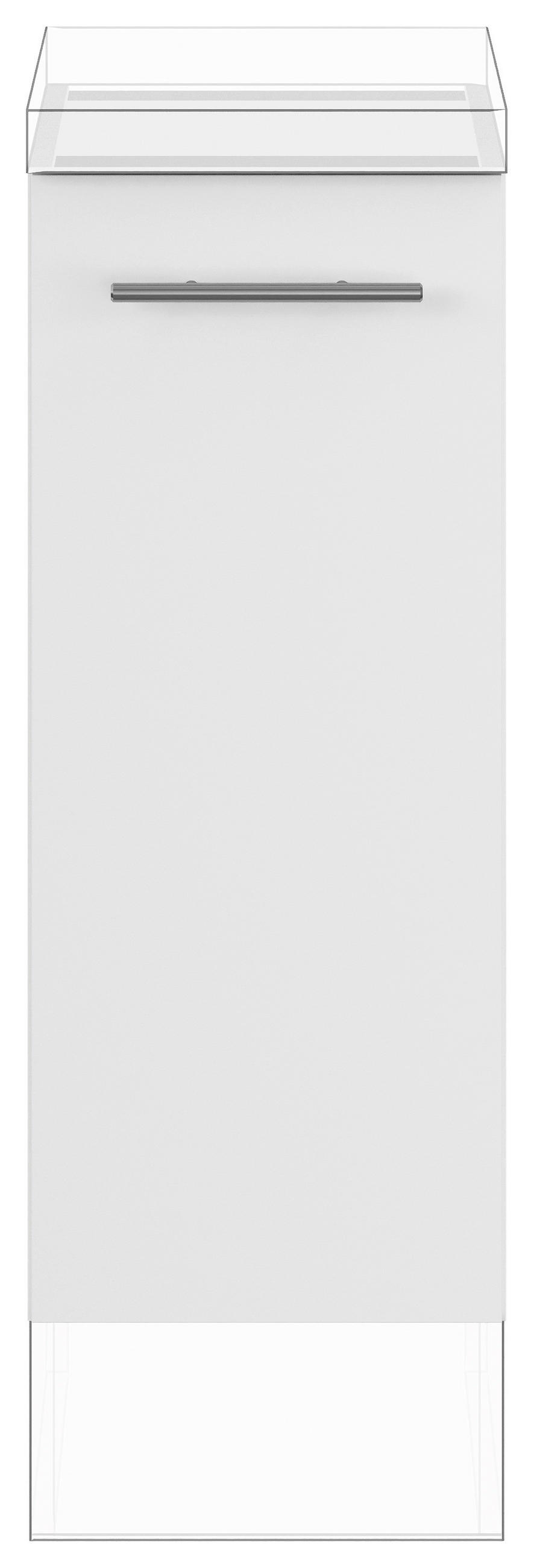 APOTHEKERSCHRANK 30/87,8/57,6 cm  Weiss  - Weiss/Edelstahlfarben, Basics, Holzwerkstoff/Metall (30/87,8/57,6cm) - Impuls