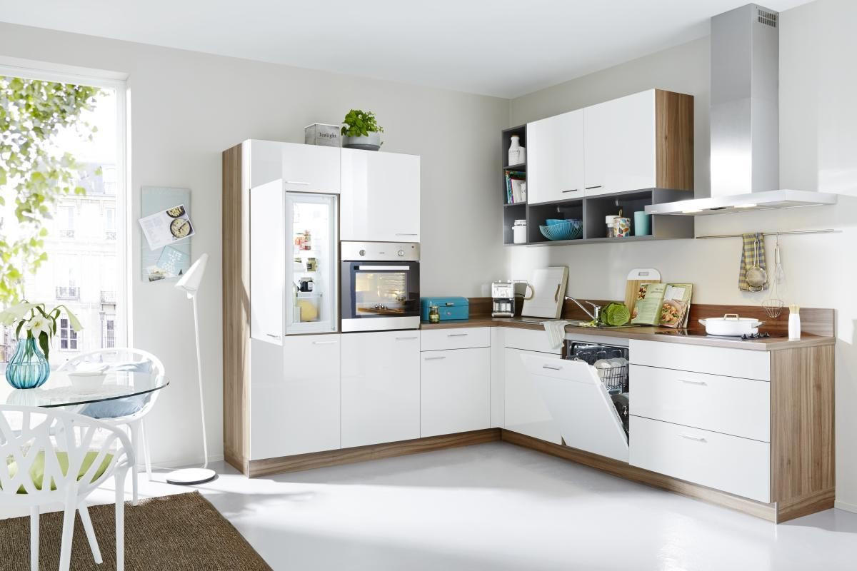 ROHOVÁ KUCHYŇA STAR 275 - sivá/biela, Design, kompozitné drevo (245/275cm) - Welnova