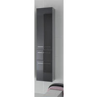 DULAP SUSPENDAT 35/168/33 cm  - grafit/gri, Basics, sticlă/material pe bază de lemn (35/168/33cm) - Leonardo