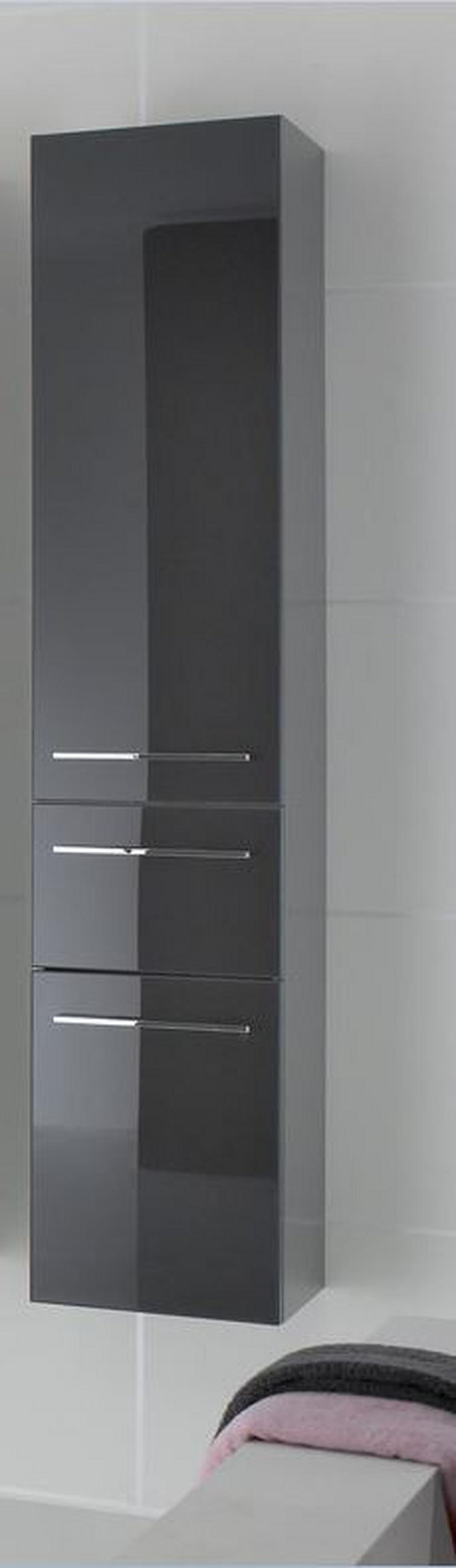 DULAP SUSPENDAT 35/168/33 cm  - grafit/gri, Basics, sticlă/material pe bază de lemn (35/168/33cm) - Leonardo