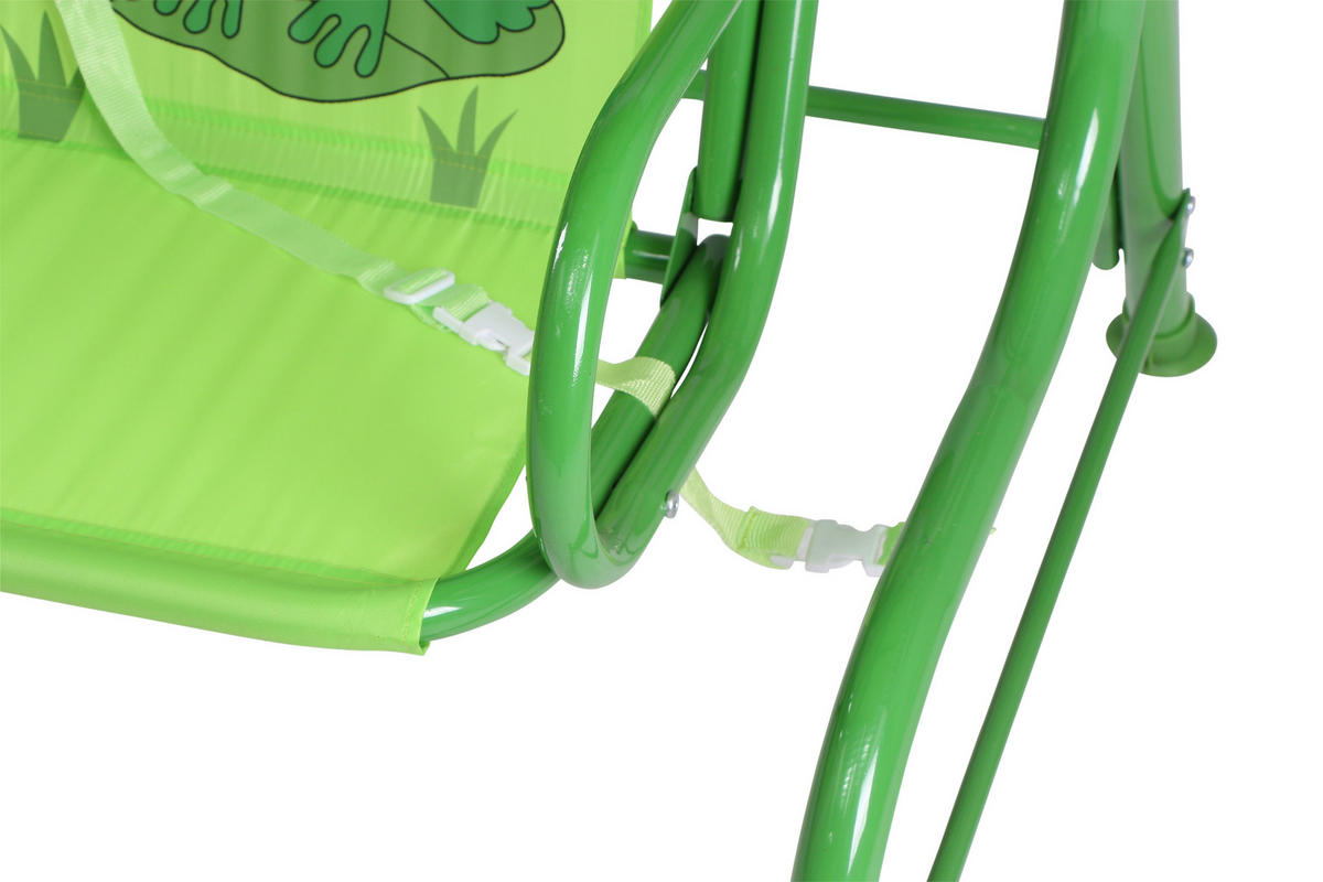 Kinder-Hollywoodschaukel 115/118/75 cm  - Grün, MODERN, Textil/Metall (115/118/75cm) - Siena Garden