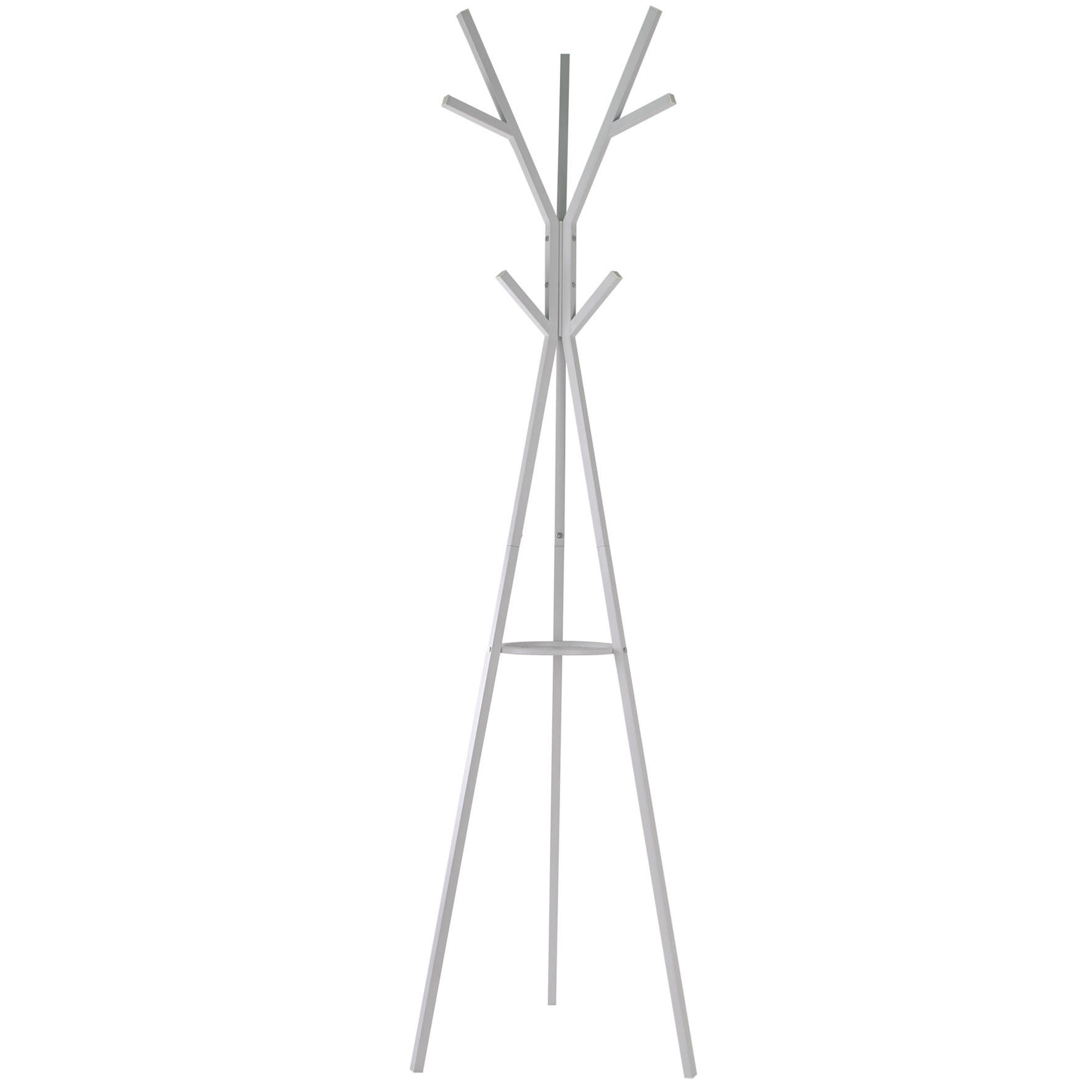 OBEŠALNIK ZA OBLAČILA - bela, Moderno, kovina/leseni material (45/180/45cm) - Boxxx