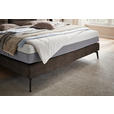 BOXSPRINGBETT 180/200 cm  in Dunkelbraun  - Dunkelbraun/Schwarz, Design, Textil/Metall (180/200cm) - Johann Jakob
