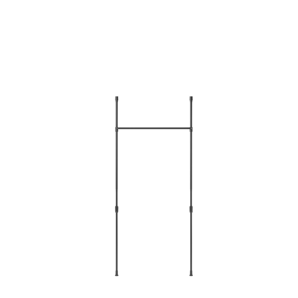 VORHANGSTANGENSET  91-168 cm  - Schwarz, KONVENTIONELL, Kunststoff/Metall (91-168cm) - Umbra