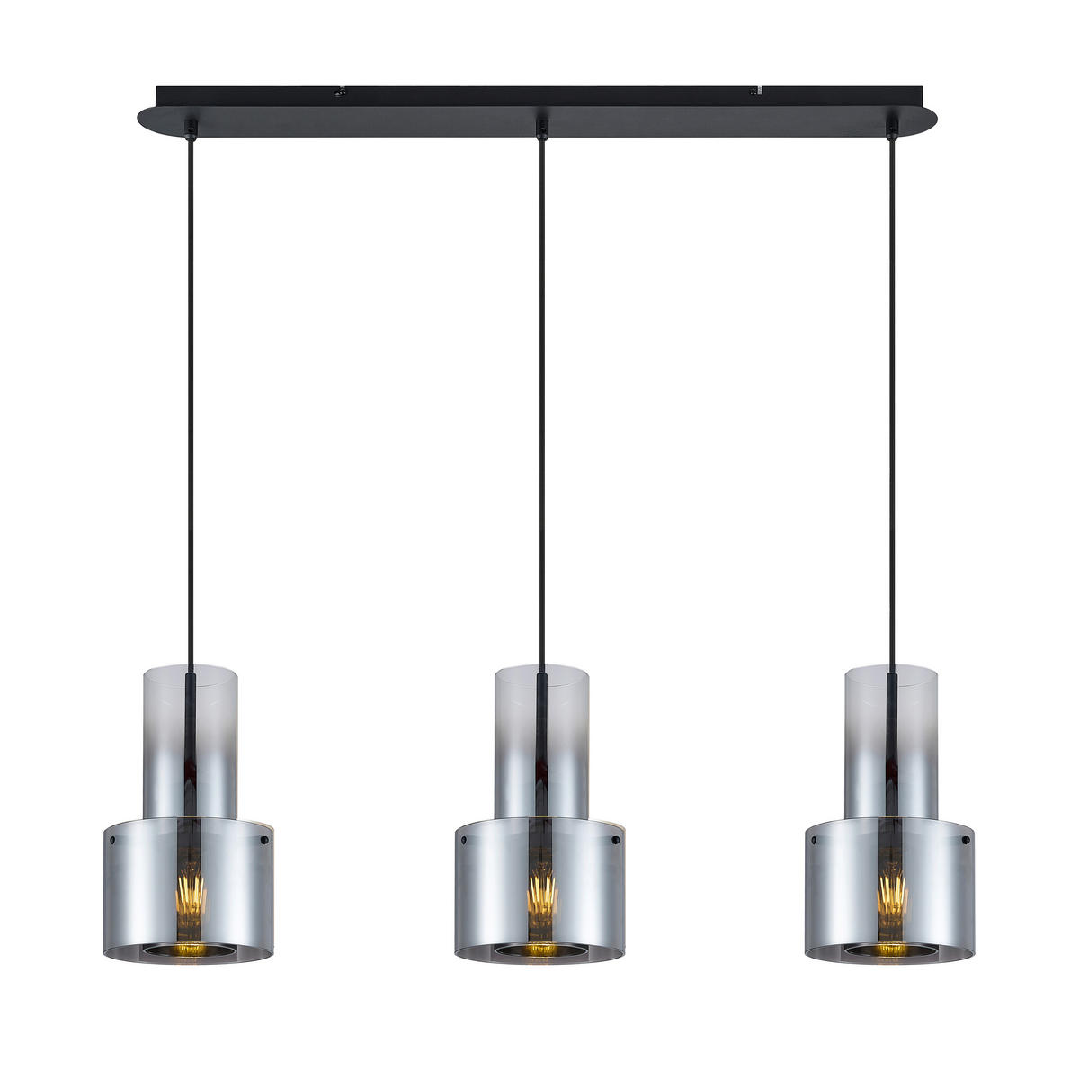 Lustră 97/18/150 cm  - gri închis, Design, sticlă/metal (97/18/150cm) - Dieter Knoll