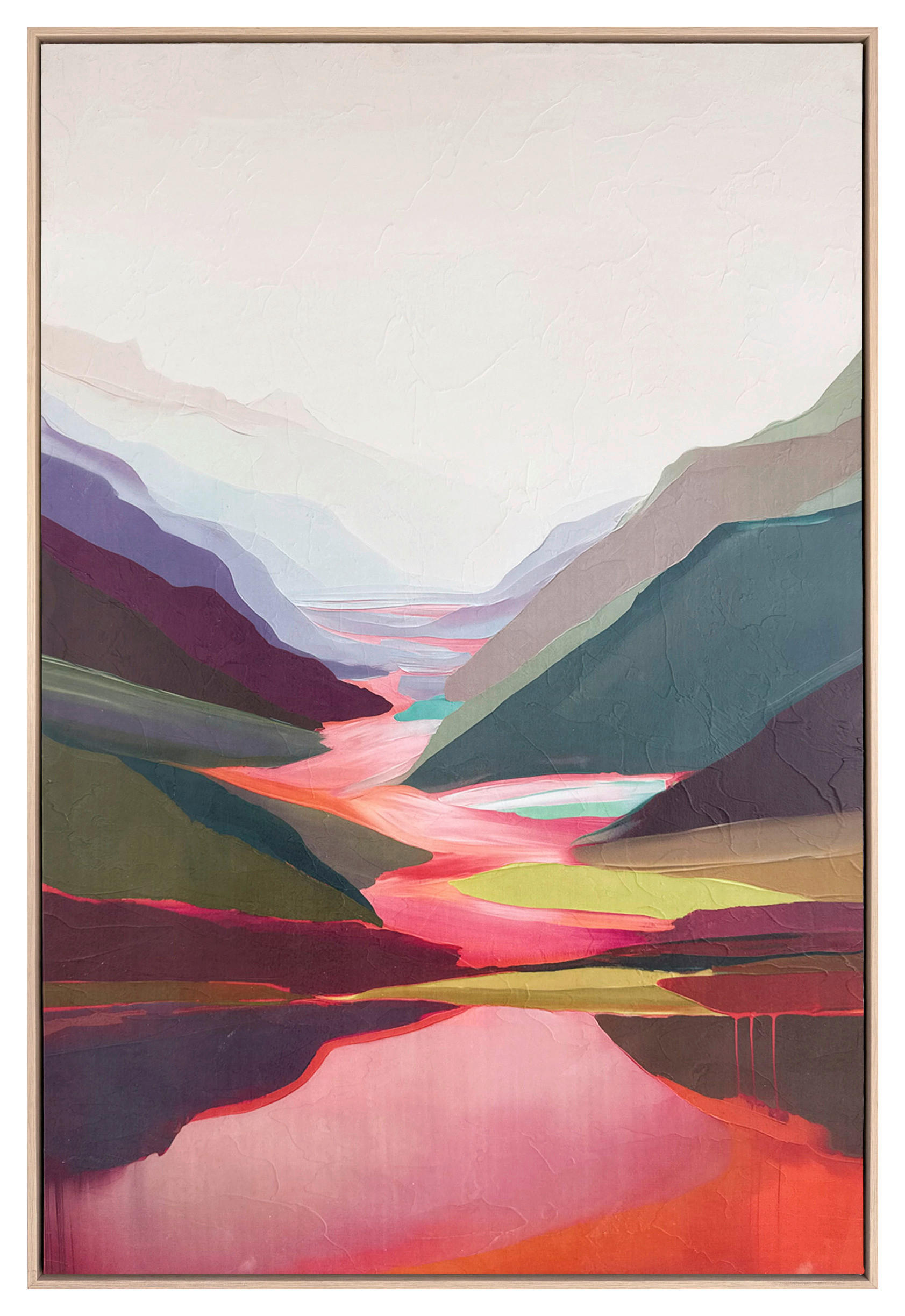LEINWANDBILD Landschaft und Natur, Abstraktes Multicolor  - Multicolor, Design, Holzwerkstoff (78/118cm) - Reinders!