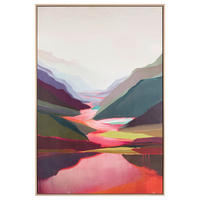 LEINWANDBILD Landschaft und Natur, Abstraktes Multicolor  - Multicolor, Design, Holzwerkstoff (78/118cm) - Reinders!