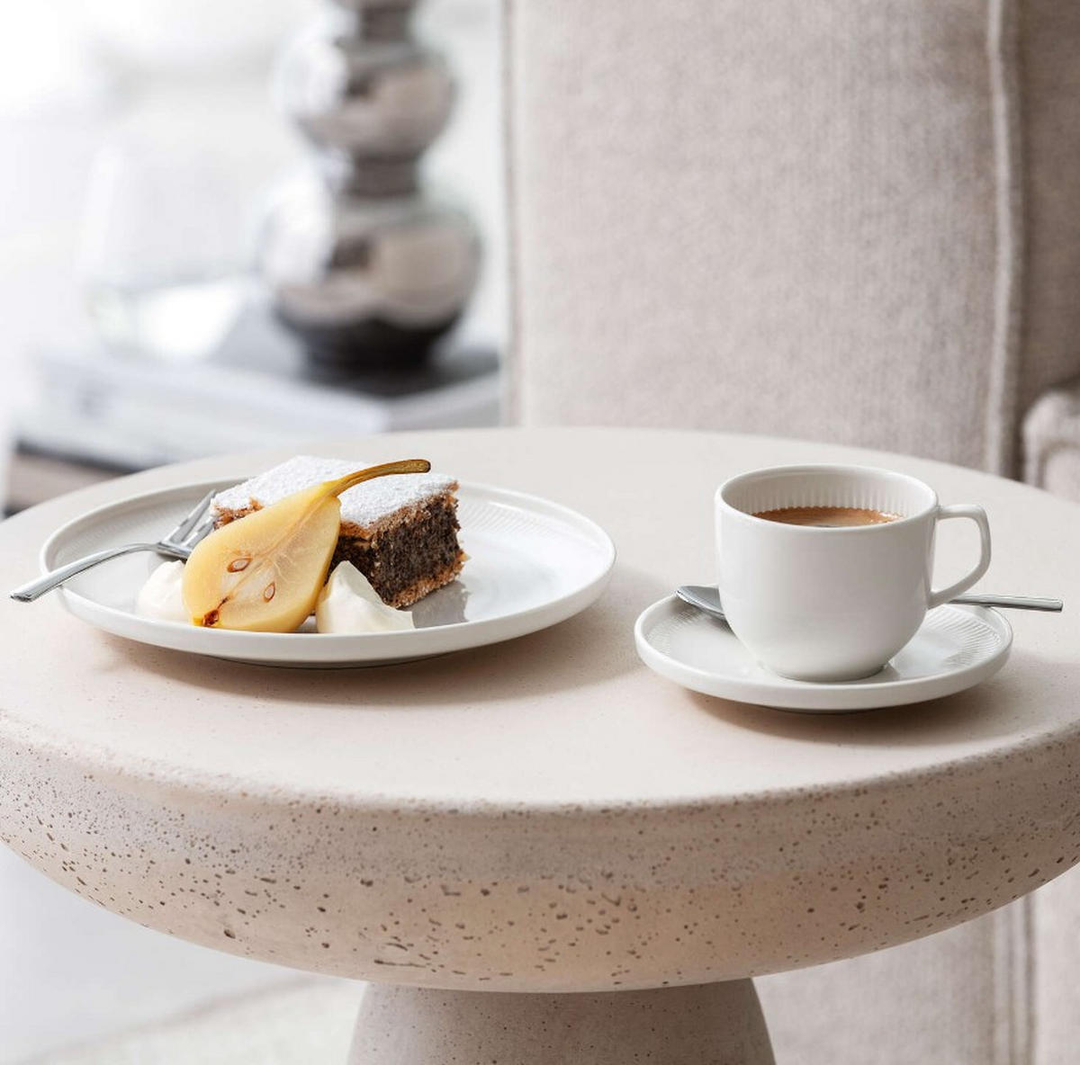 TACNA  Afina       - bela, Konvencionalno, keramika (14/2,5cm) - Villeroy & Boch