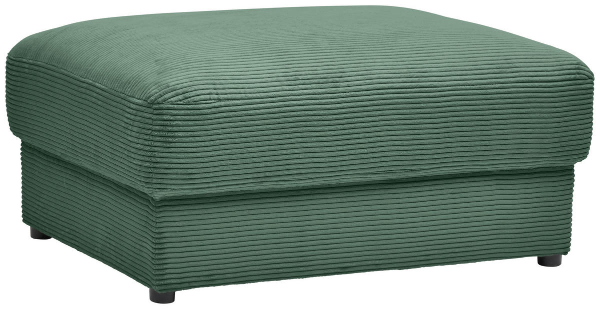 HOCKER in Textil Dunkelgrün  - Dunkelgrün/Schwarz, Modern, Kunststoff/Textil (100/47/80cm) - Carryhome