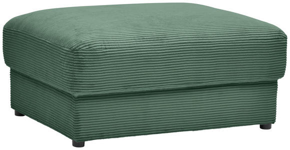 HOCKER Cord Dunkelgrün - Dunkelgrün/Schwarz, MODERN, Kunststoff/Textil (100/47/80cm) - Carryhome