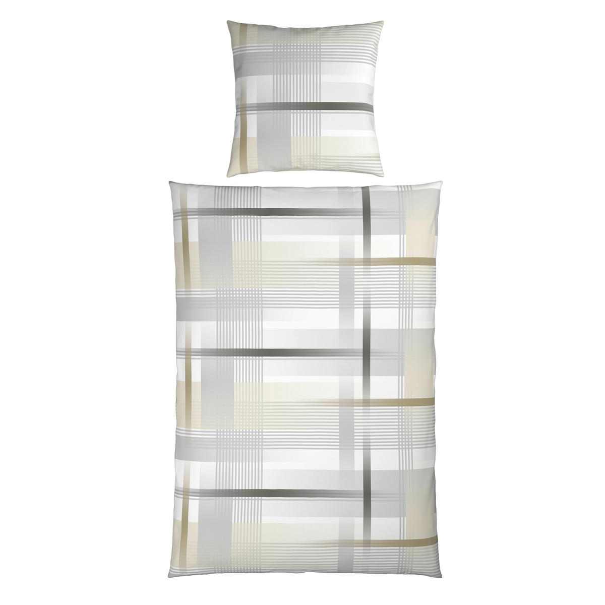 BETTWÄSCHE Flanell 155/220 cm  - Goldfarben, Textil (155/220cm) - Novel