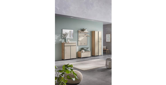 SCHUHSCHRANK furniert Anthrazit, Eichefarben, Sahara  - Eichefarben/Anthrazit, Design, Glas/Holzwerkstoff (84/108/37cm) - Dieter Knoll