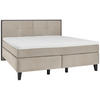 BOXSPRINGBETT 160/200 cm  Taupe  - Taupe/Schwarz, Design, Holz/Textil (160/200cm) - Hom`in