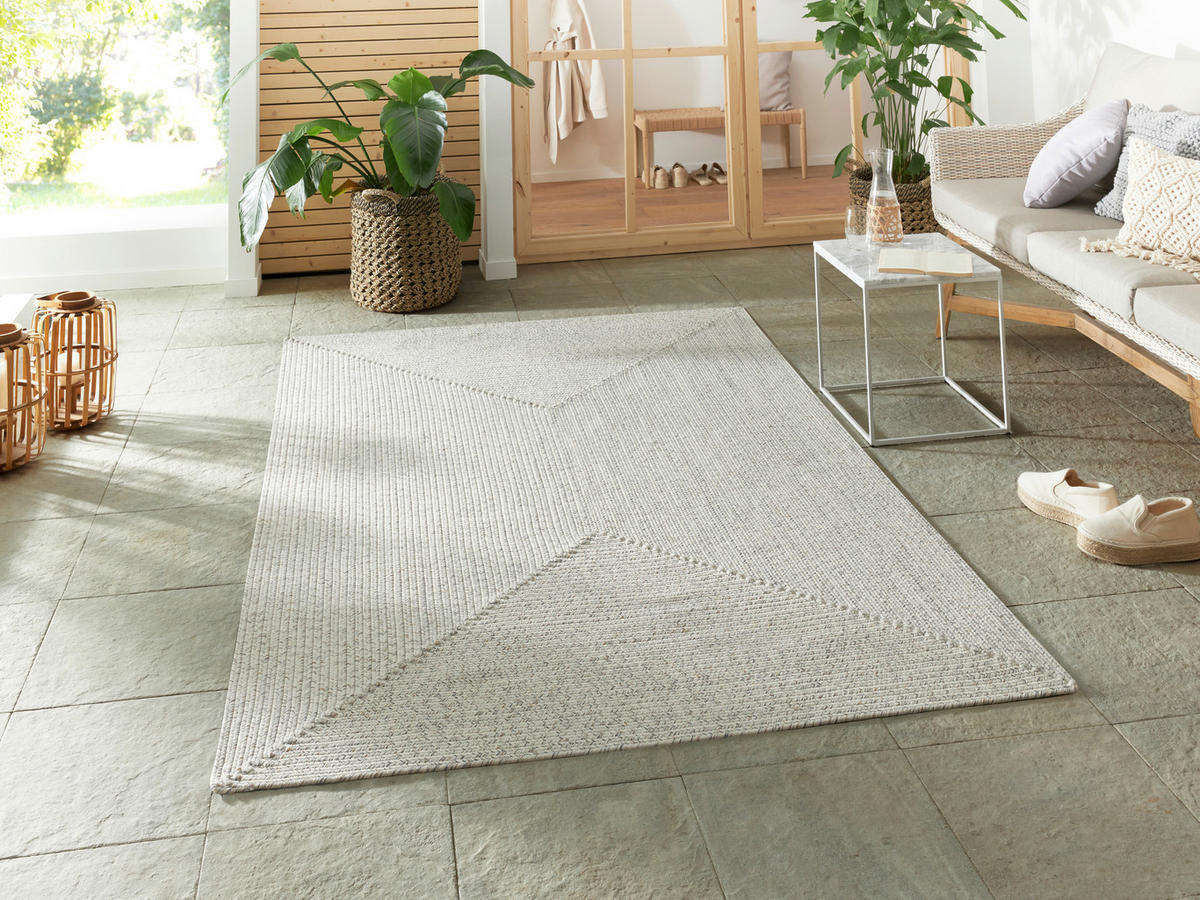 OUTDOORTEPPICH 120/170 cm Braided Creme, Multicolor  - Multicolor/Creme, Design, Kunststoff (120/170cm)