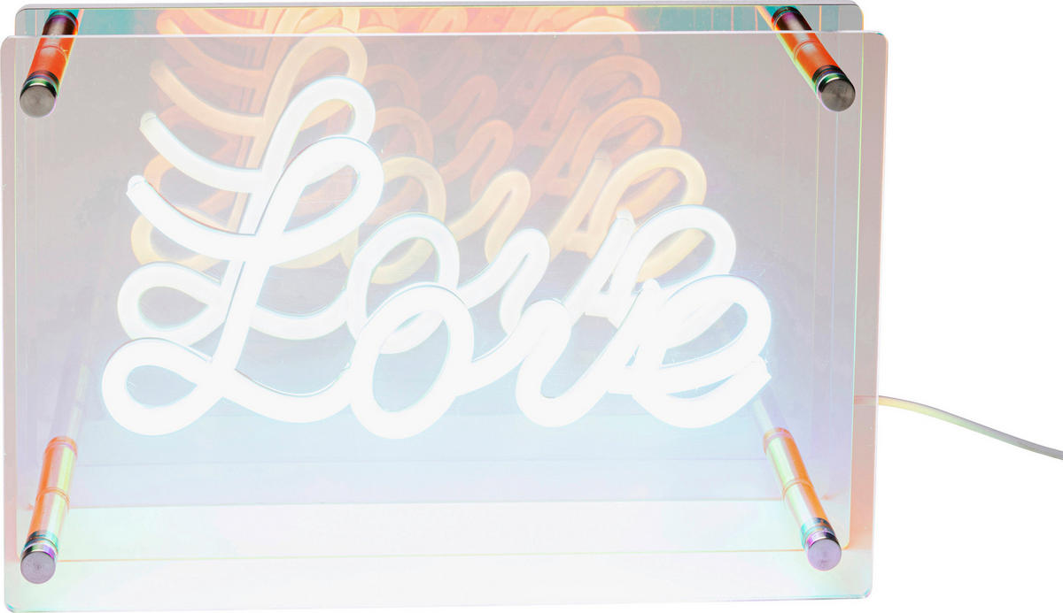 TISCHLEUCHTE 30/20/5,4 cm   - Multicolor, Design, Kunststoff (30/20/5,4cm) - Kare-Design