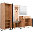 GARDEROBE 5-teilig  in 260/194,5/35 cm  - Schwarz/Eiche Artisan, Basics, Holzwerkstoff (260/194,5/35cm) - Carryhome