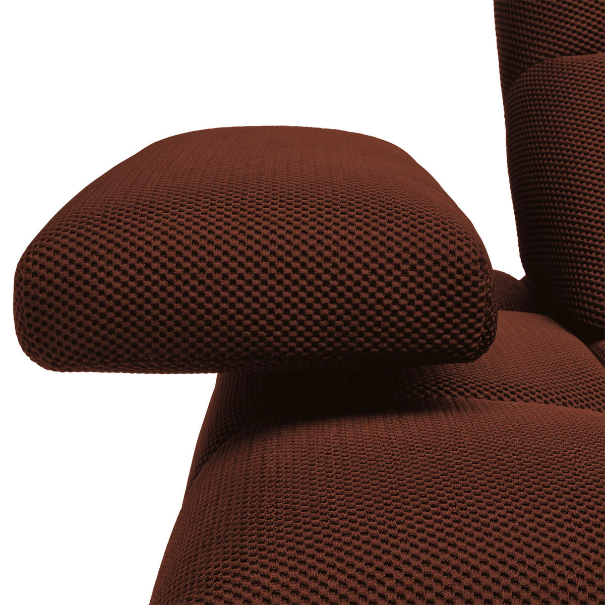 ECKSOFA in Struktur Rostfarben  - Rostfarben/Schwarz, Design, Kunststoff/Textil (313/233cm) - Emilio Belluti