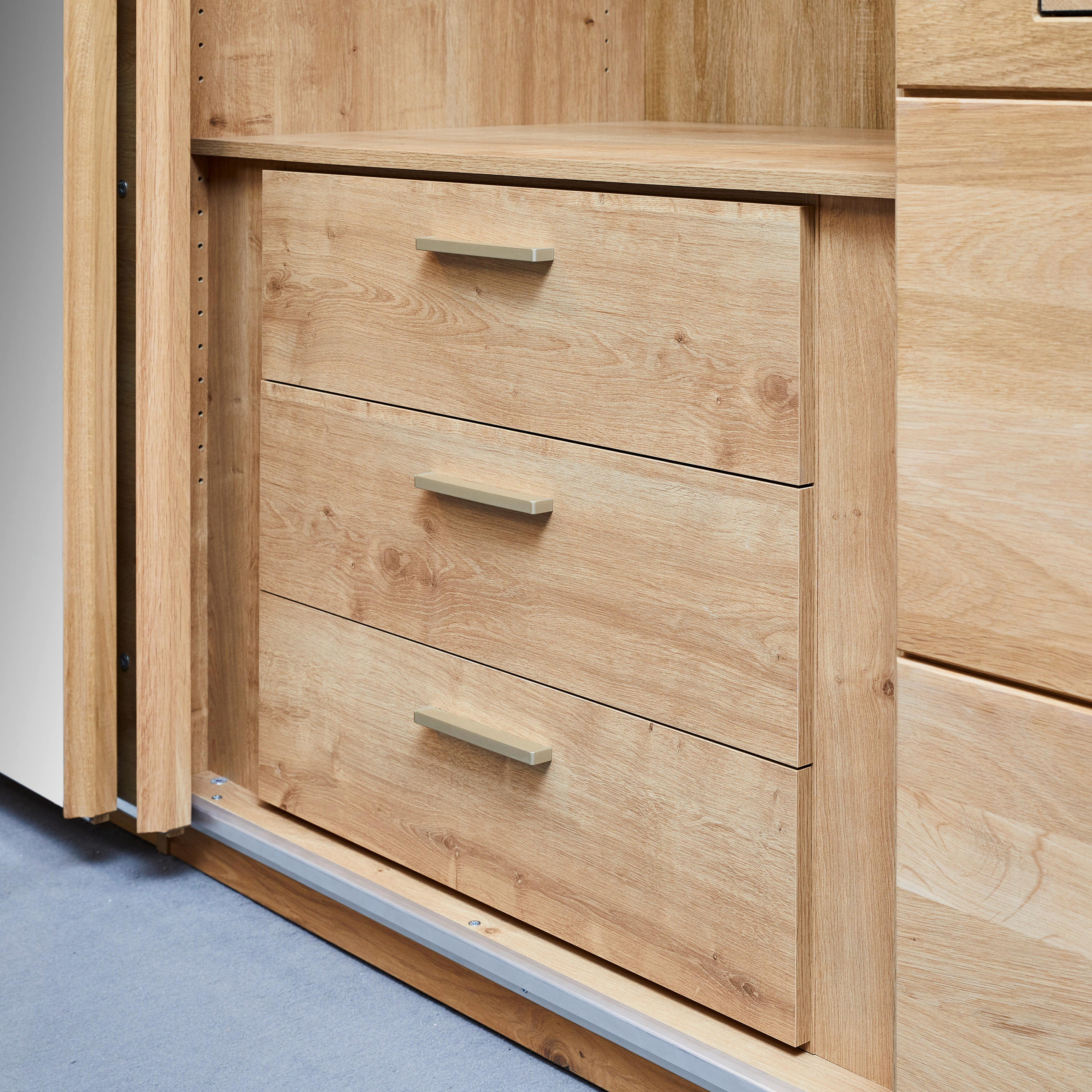 SCHUBKASTENEINSATZ  - Eichefarben, Natur, Holzwerkstoff (71/62/57cm) - Linea Natura