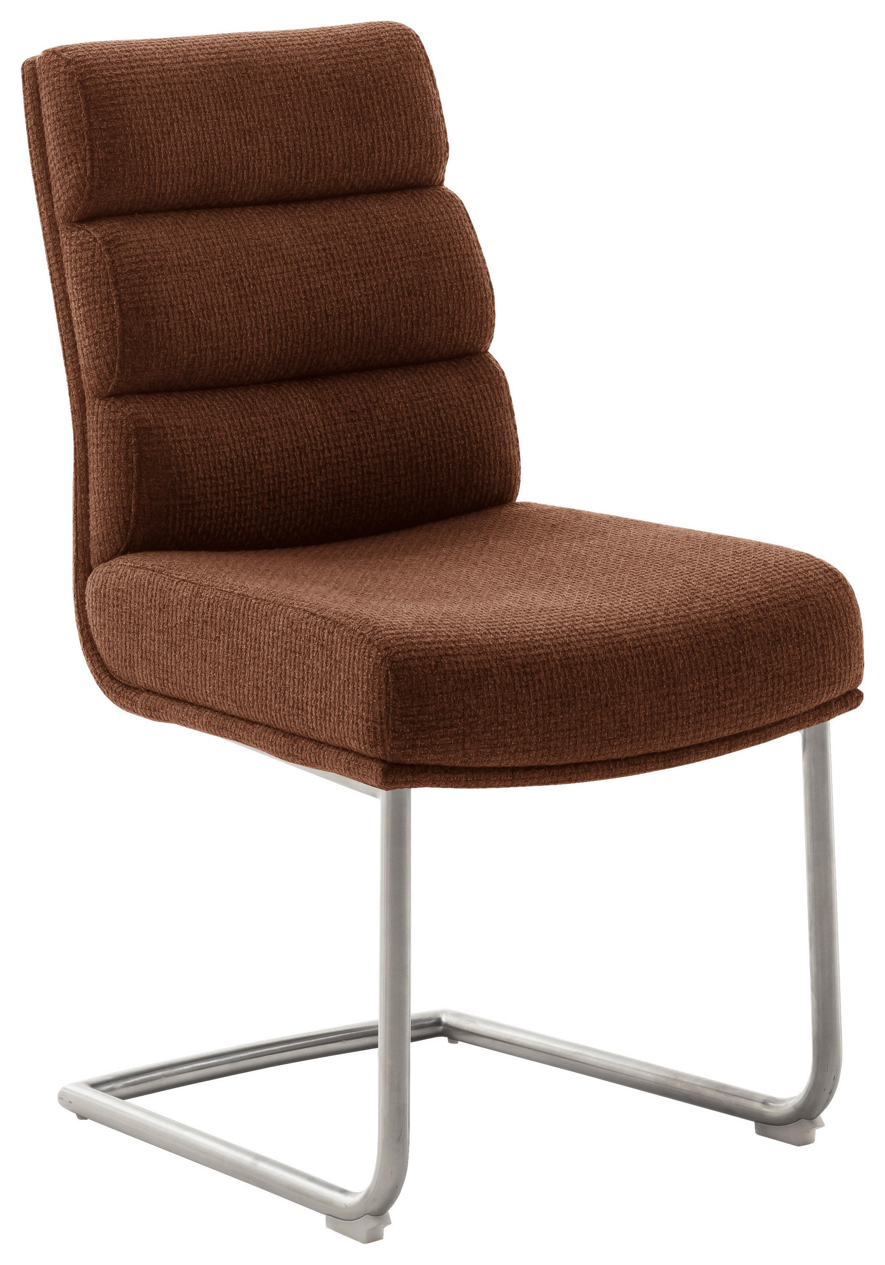 SCHWINGSTUHL  in Edelstahl Webstoff  - Edelstahlfarben/Rostfarben, Design, Textil/Metall (47/90/64cm) - Dieter Knoll