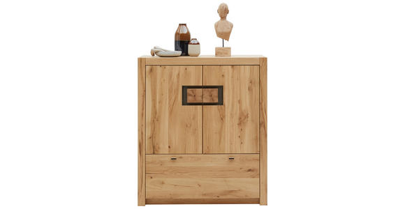 KOMMODE , 102,3/117,6/41 cm, 1 Schublade(n)  - Eichefarben/Dunkelgrau, Natur, Holz (102,3/117,6/41cm) - Valnatura