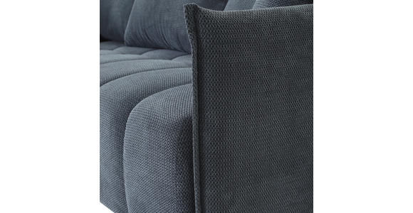 SCHLAFSOFA Plüsch Anthrazit  inkl. Zierkissen, Rückenkissen, Bettkasten, Schlaffunktion, Rücken echt, Liegefläche im Originalstoff  - Anthrazit/Schwarz, KONVENTIONELL, Kunststoff/Textil (200/73/105cm) - Carryhome