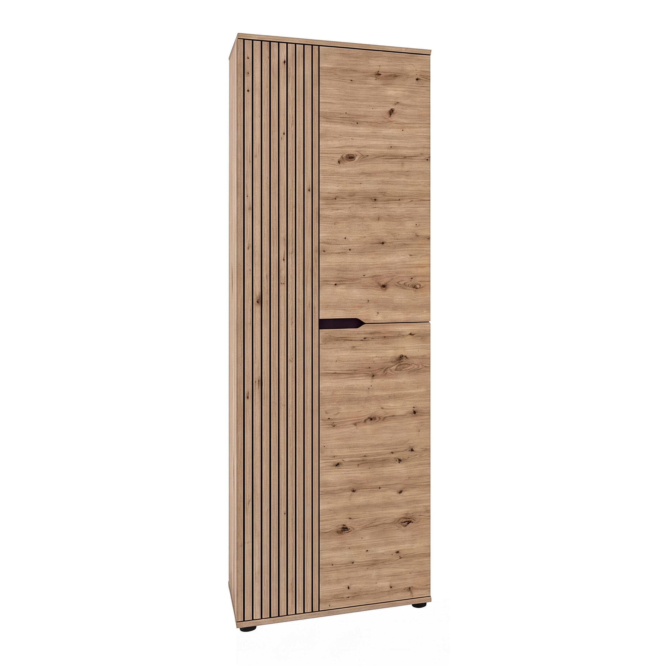GARDEROBENSCHRANK  in 65/191/37 cm  - Schwarz/Eiche Artisan, Design, Holzwerkstoff/Kunststoff (65/191/37cm) - MID.YOU
