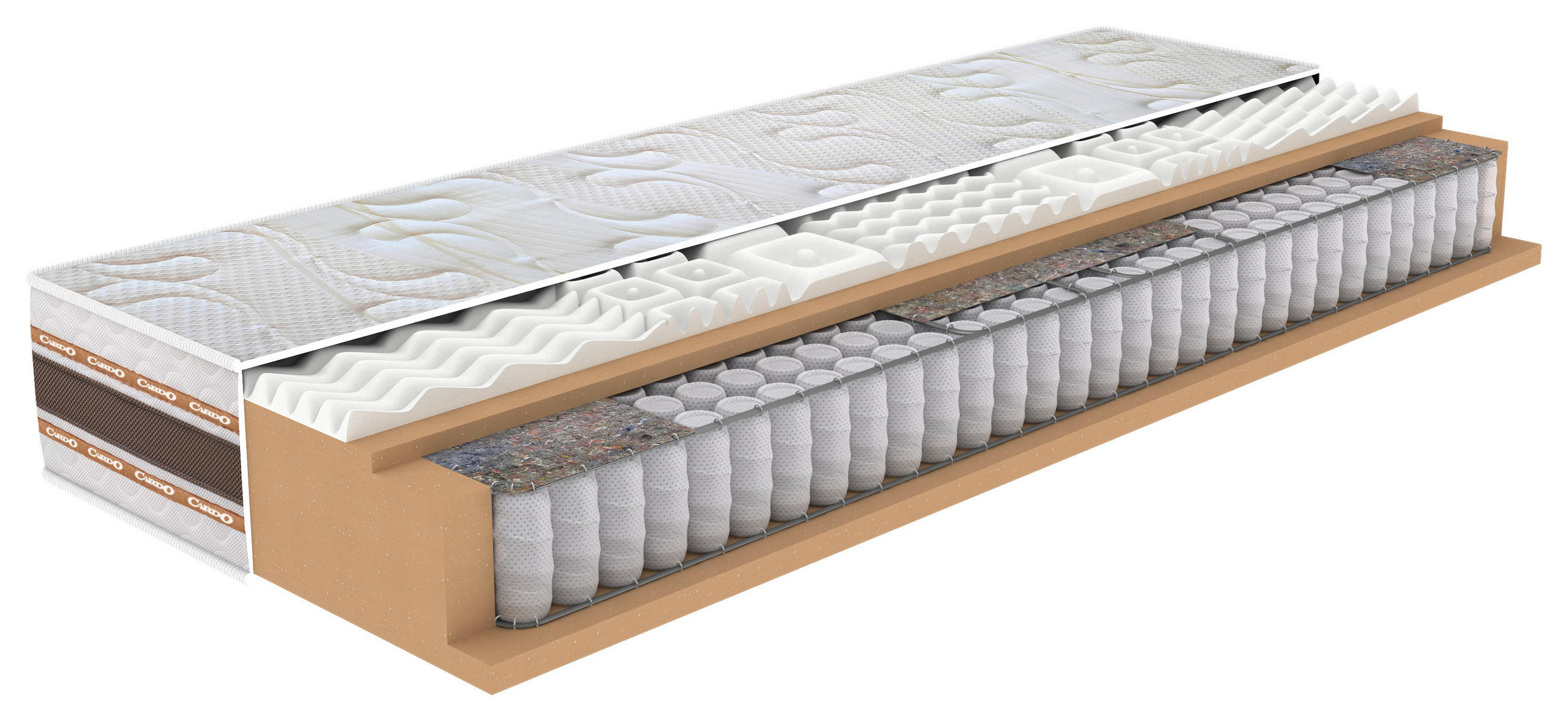 TÁSKARUGÓS MATRAC 180/200 cm  - bézs, Basics, textil (180/200cm) - Cardo