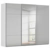 SCHWEBETÜRENSCHRANK in Grau  - Alufarben/Grau, Konventionell, Glas/Holzwerkstoff (301/223/68cm) - Novel