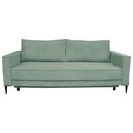 SCHLAFSOFA Cord Salbeigrün  - Salbeigrün/Schwarz, KONVENTIONELL, Textil/Metall (222/93/98cm) - Carryhome