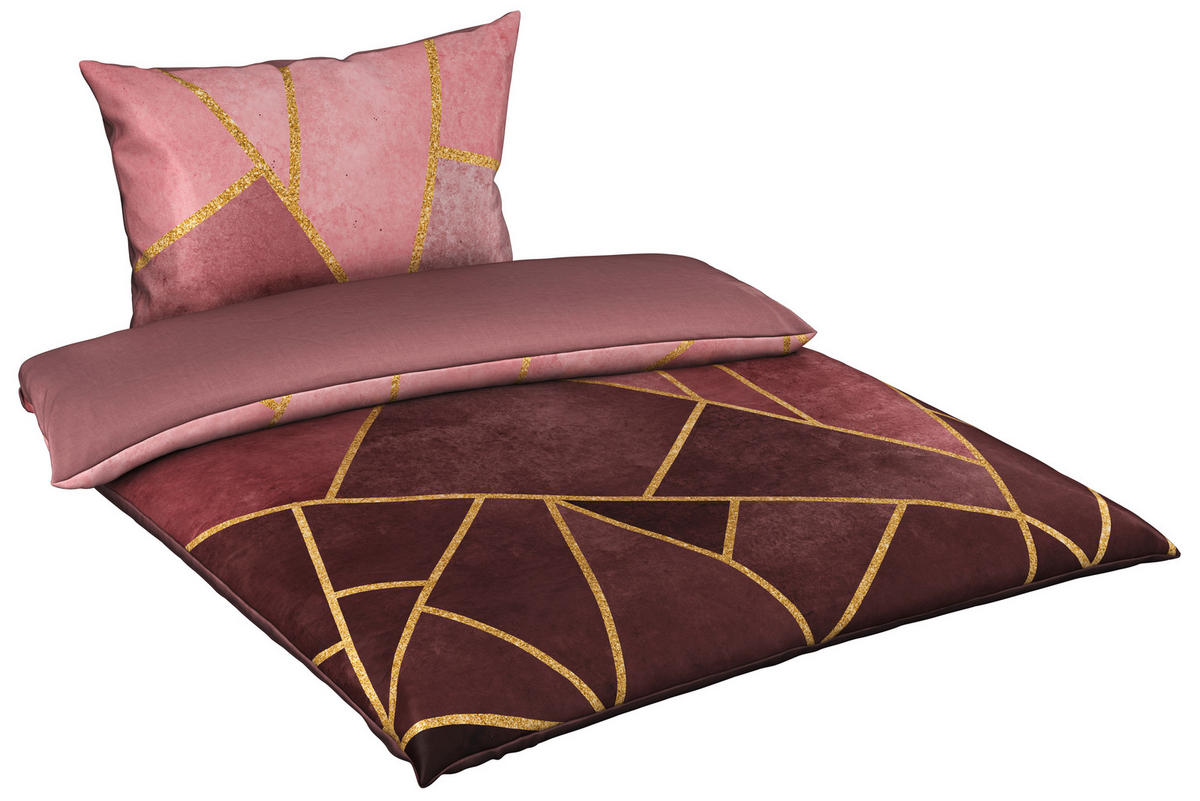 OBOJESTRANSKA POSTELJNINA BORA 140/200 cm saten sivovijolična  - sivovijolična, Basics, tekstil (140/200cm) - Esposa