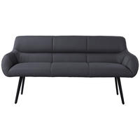 SITTBÄNK i metall, textil grå, svart  - grå/svart, Design, metall/textil (182/86/66.5cm) - Novel