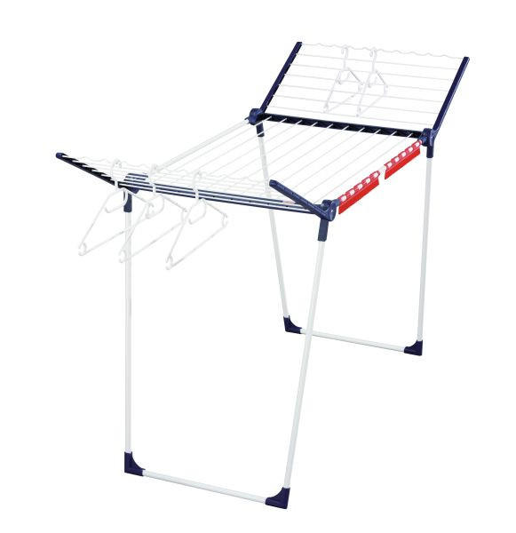 USCĂTOR DE RUFE VERTICAL - albastru/alb, Basics (1/1cm) - Leifheit