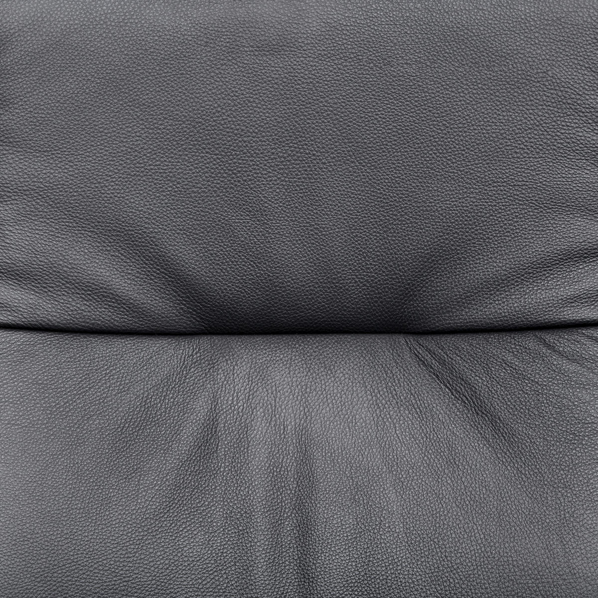 RELAXSESSEL in Leder Schwarz  - Schwarz, Natur, Leder/Metall (81/110/80cm) - Conform