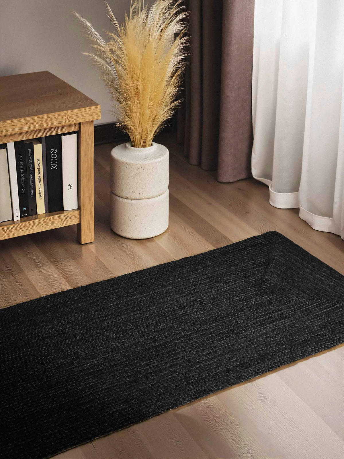 LÄUFER 80/200 cm Juno  - Schwarz, Natur, Textil (80/200cm) - Hanse Home