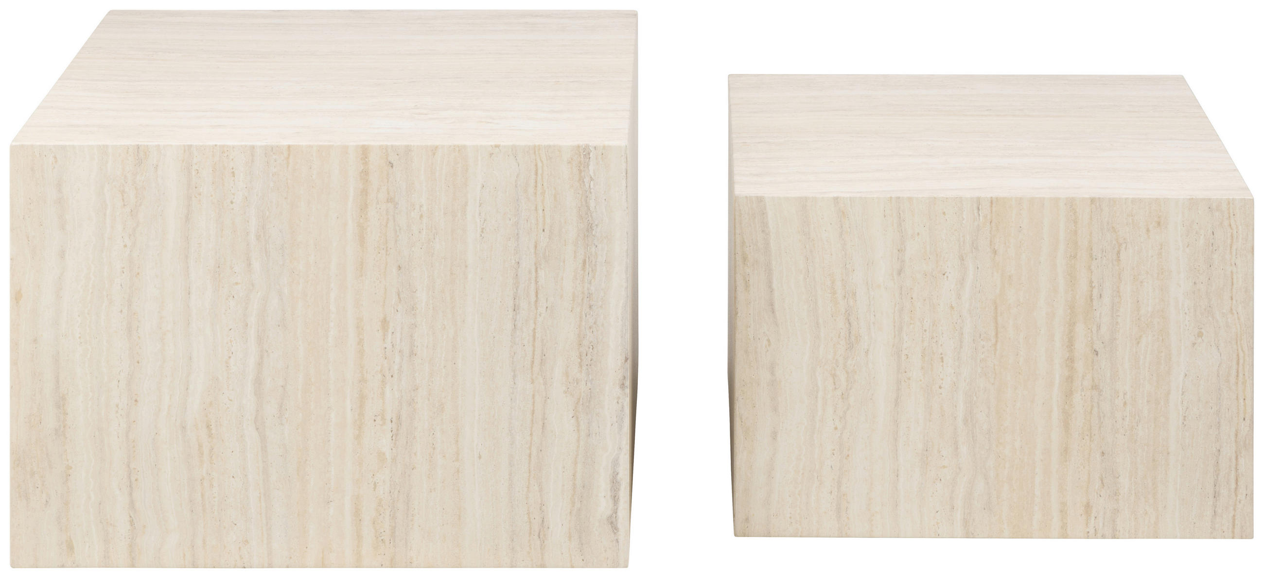 COUCHTISCHSET quadratisch Beige  - Beige, Design, Papier/Holzwerkstoff (58/50/40/33/58/50cm) - MID.YOU