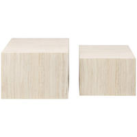 COUCHTISCHSET quadratisch Beige  - Beige, Design, Papier/Holzwerkstoff (58/50/40/33/58/50cm) - MID.YOU