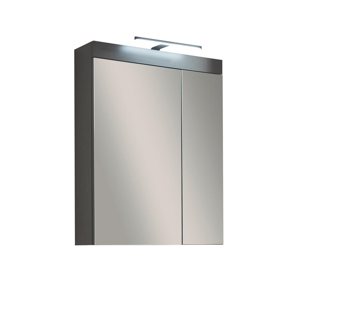 SPIEGELSCHRANK 60/77/17 cm  - Graphitfarben, Basics, Glas/Holzwerkstoff (60/77/17cm) - MID.YOU
