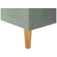 ECKSOFA in Flachgewebe Salbeigrün - Salbeigrün/Eiche Wotan, KONVENTIONELL, Holz/Textil (255/157cm) - Carryhome