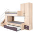 JUGENDZIMMER - Apfelbaumfarben/Aubergine, KONVENTIONELL, Holzwerkstoff (356/235/132cm) - PRENNEIS