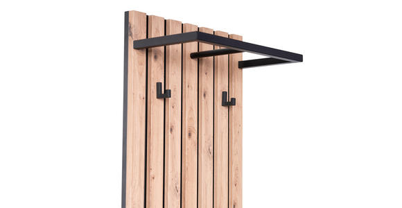 WANDGARDEROBE  in Braun, Schwarz  - Schwarz/Braun, Design, Holzwerkstoff (45/90/23cm) - Xora