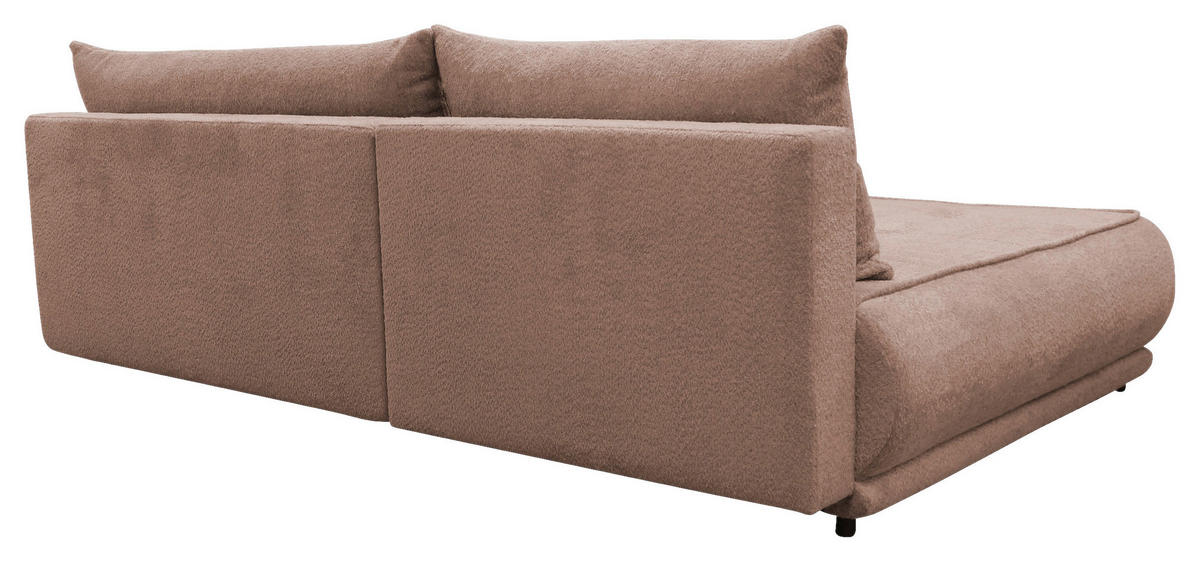ECKSOFA  PAROS Braun Bouclé  - Schwarz/Braun, Design, Kunststoff/Textil (179/277cm) - MID.YOU