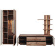 WOHNWAND  in Anthrazit, Eichefarben  285/208/50 cm  - Eichefarben/Anthrazit, KONVENTIONELL, Glas/Holzwerkstoff (285/208/50cm) - Cantus