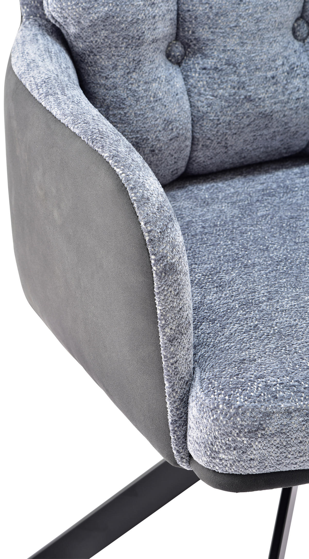 ŽIDLE S PODRUČKAMI, železo, žinylka, mikrovlákno, antracitová, šedá, černá - šedá/černá, Design, kov/textil (61/89.5/66cm) - Novel