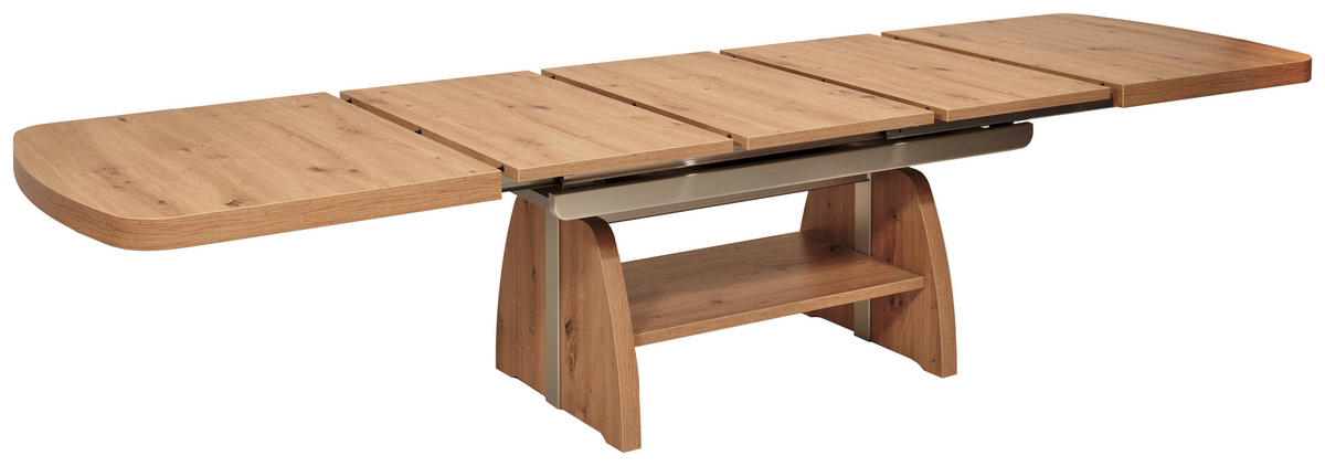 COUCHTISCH in Holz 125-245/75/55-74 cm  - Wildeiche, Konventionell, Holz (125-245/75/55-74cm) - Venda